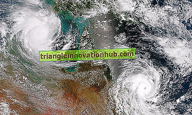 Grandi fasi dei cicloni tropicali: formazione;  Completa maturità e modifica - cicloni