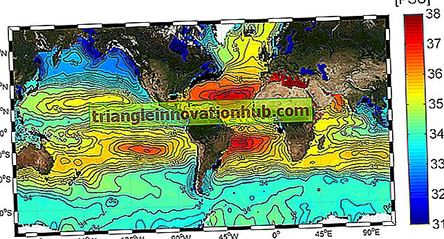 लवणता: समुद्री जल में लवणता का वितरण - भूगोल