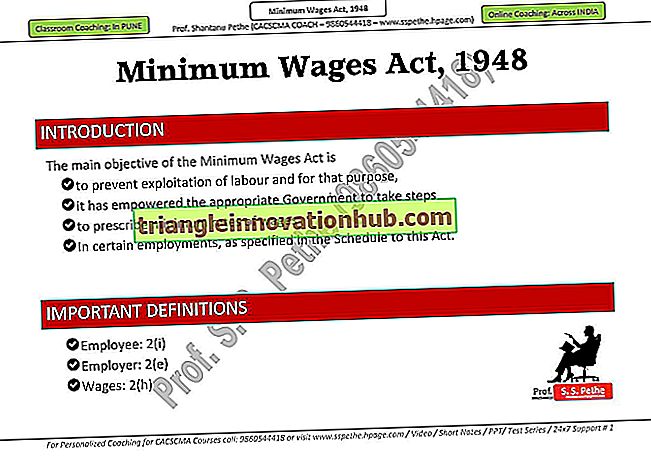 न्यूनतम वेतन अधिनियम 1948: न्यूनतम वेतन अधिनियम 1948 पर उपयोगी नोट्स - कानून